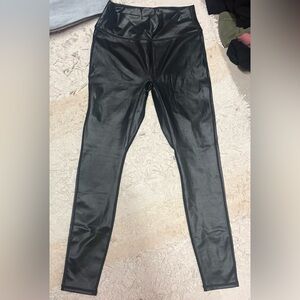 Fabletics Black Faux Leather Leggings
